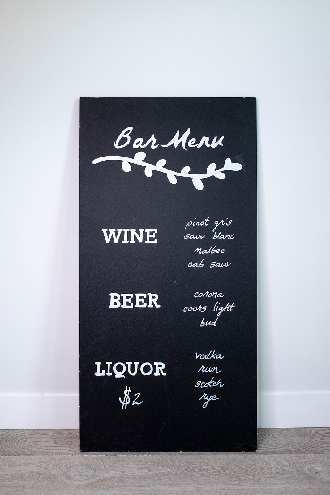 Bar Menu Sign - Once Upon A Dream